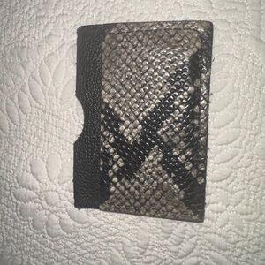 Snakeskin and Leather Large Card Holder